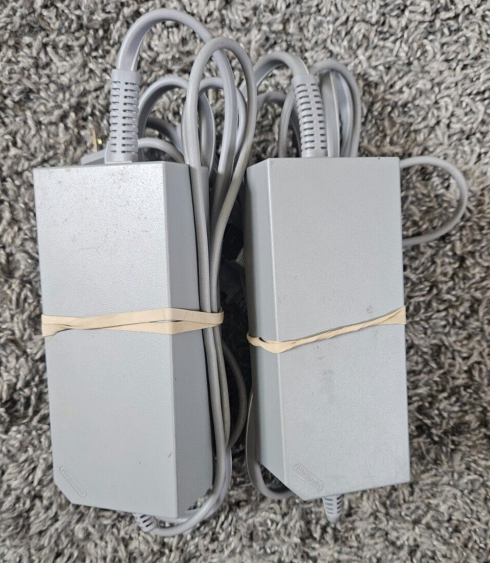 Lot of 2 Nintendo Wii AC Adapter RVL-002 OEM Genuine - Untested